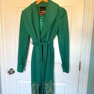 Anthropologie - Plenty by Tracy Reese Teal Wool Coat